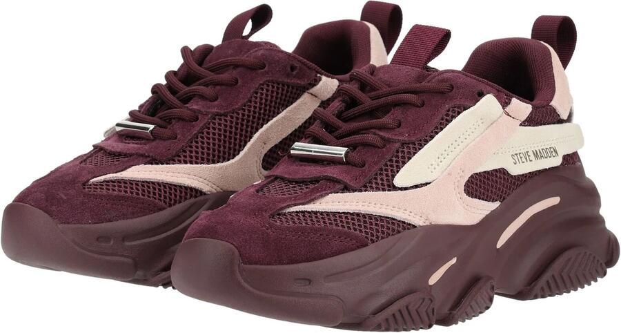 Steve Madden Possession-E chunky suède sneakers aubergine roze - Foto 11