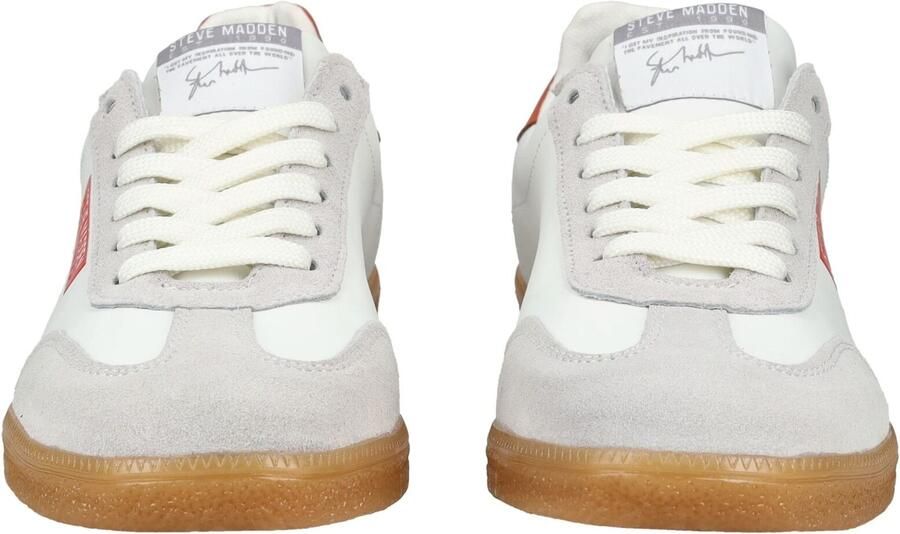 STEVE MADDEN Sneakers laag lichtgrijs bloedrood wit - Foto 4