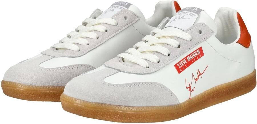 STEVE MADDEN Sneakers laag lichtgrijs bloedrood wit - Foto 5