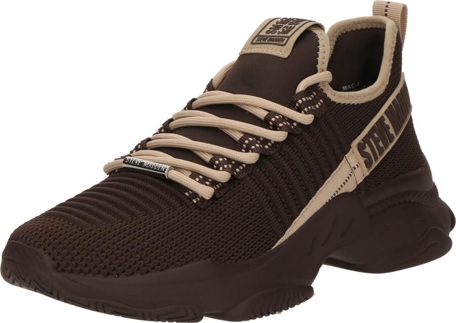 STEVE MADDEN Sneakers laag 'MAC-E' donkerbeige zwart