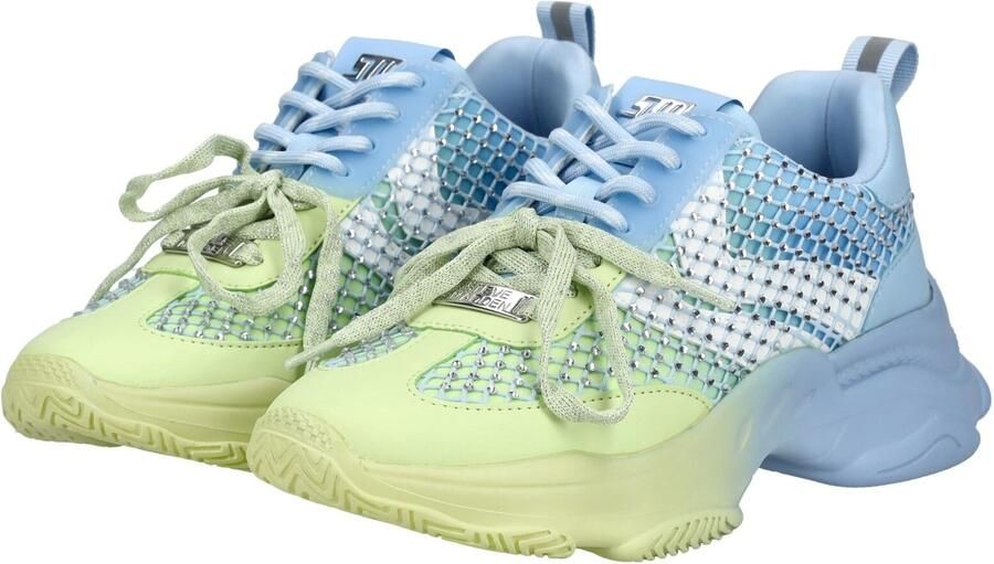 STEVE MADDEN Sneakers laag pastelblauw neongroen wit - Foto 5