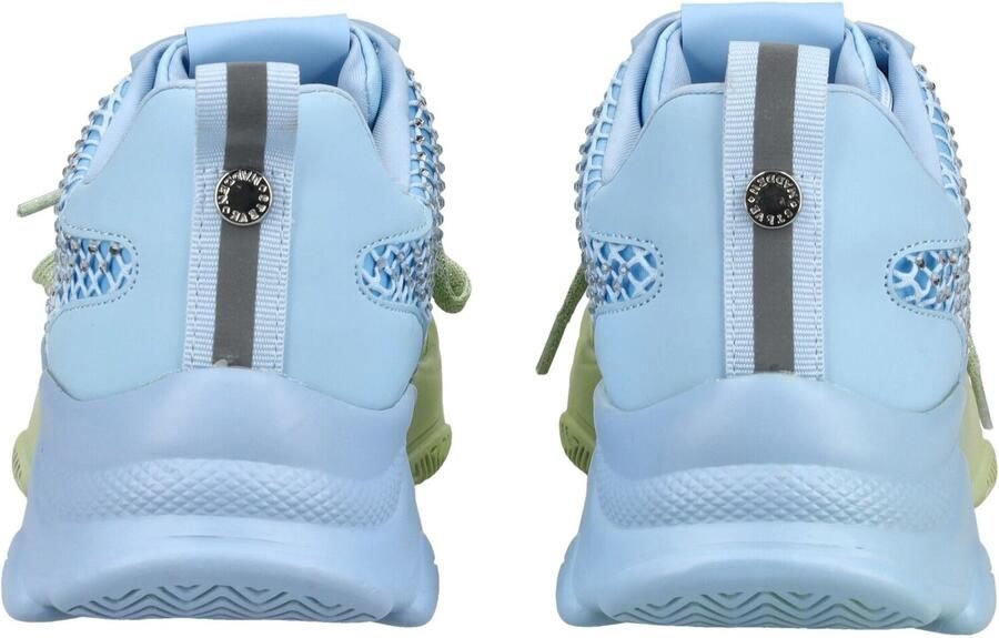 STEVE MADDEN Sneakers laag pastelblauw neongroen wit - Foto 4