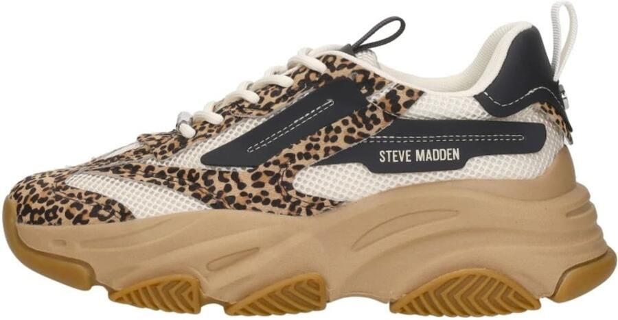 STEVE MADDEN PossessionL-E Leopard Beige Mesh Lage sneakers Dames - Foto 7