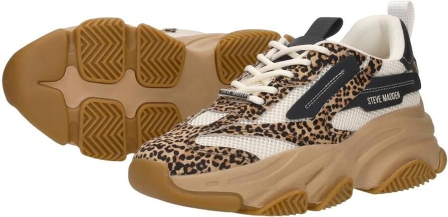 STEVE MADDEN PossessionL-E Leopard Beige Mesh Lage sneakers Dames - Foto 10