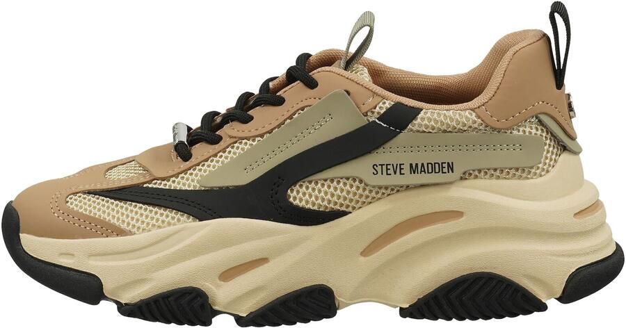 STEVE MADDEN Possession-E Khaki Black Beige Kunststof Lage sneakers Dames - Foto 10