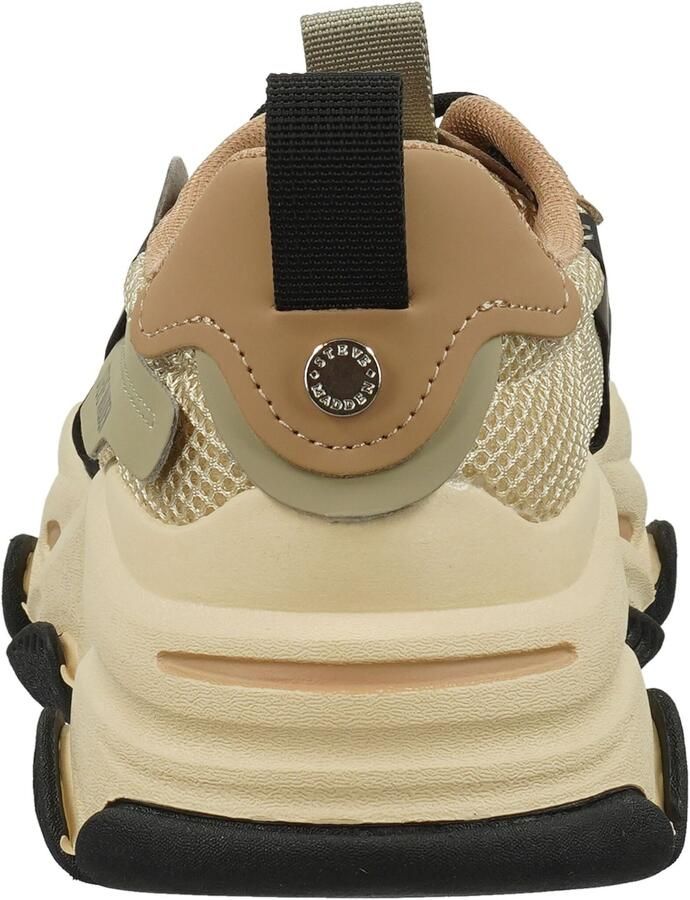 STEVE MADDEN Possession-E Khaki Black Beige Kunststof Lage sneakers Dames - Foto 8