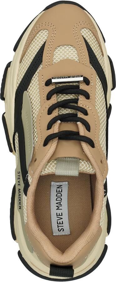 STEVE MADDEN Possession-E Khaki Black Beige Kunststof Lage sneakers Dames - Foto 12