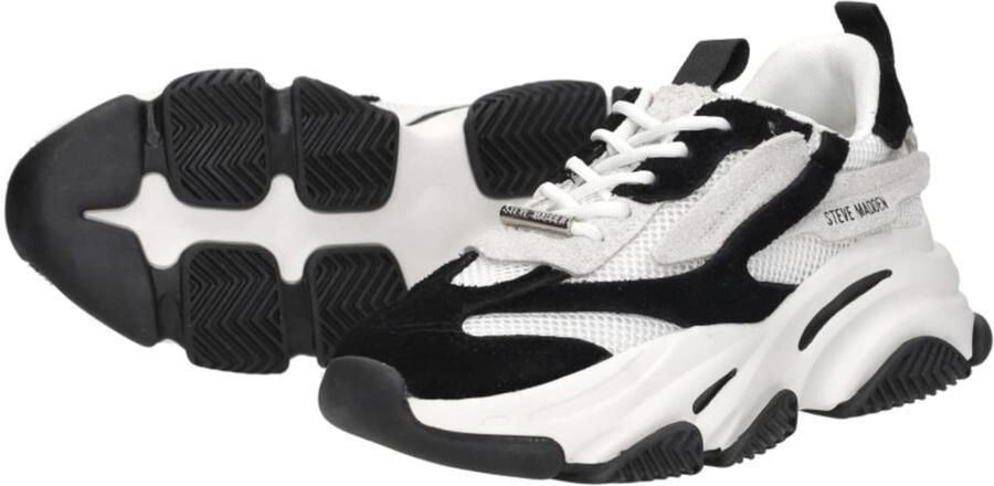 Steve Madden Possession-E chunky sneakers wit zwart - Foto 7