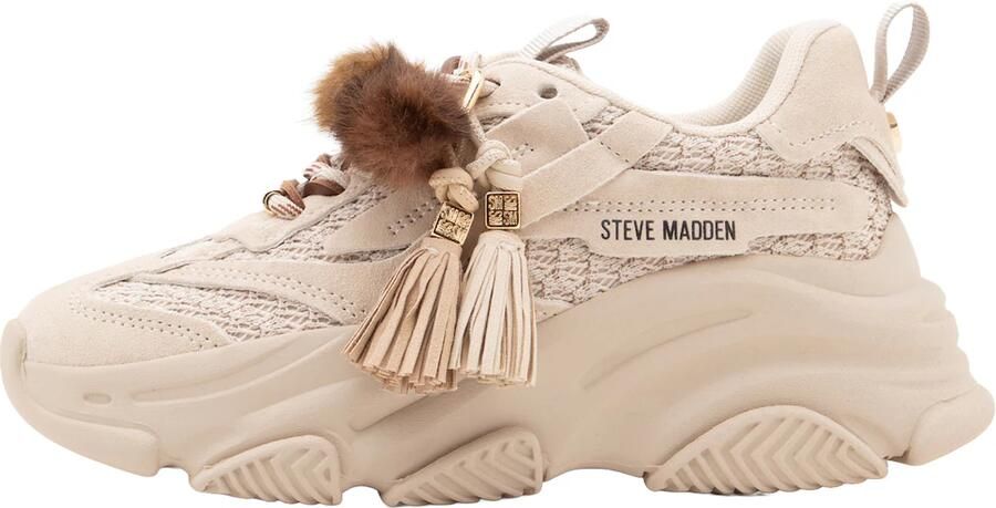 Steve Madden Possession-PPE Bone Suede Beige Dames Sneaker - Foto 6
