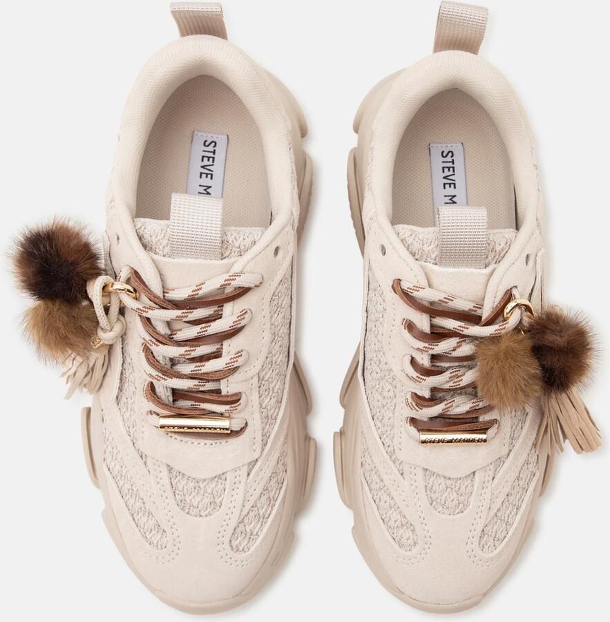 Steve Madden Possession-PPE Bone Suede Beige Dames Sneaker - Foto 7