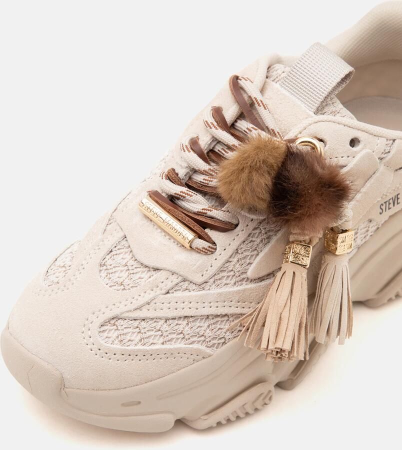 Steve Madden Possession-PPE Bone Suede Beige Dames Sneaker - Foto 8