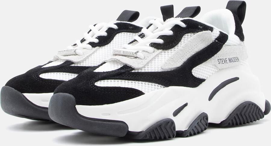 Steve Madden Possession-E chunky sneakers wit zwart - Foto 12