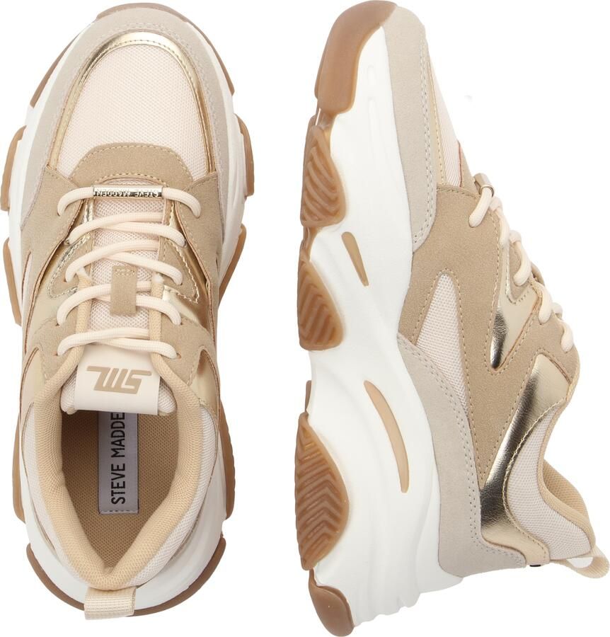Steve Madden Progressive chunky leren sneakers beige goud - Foto 13