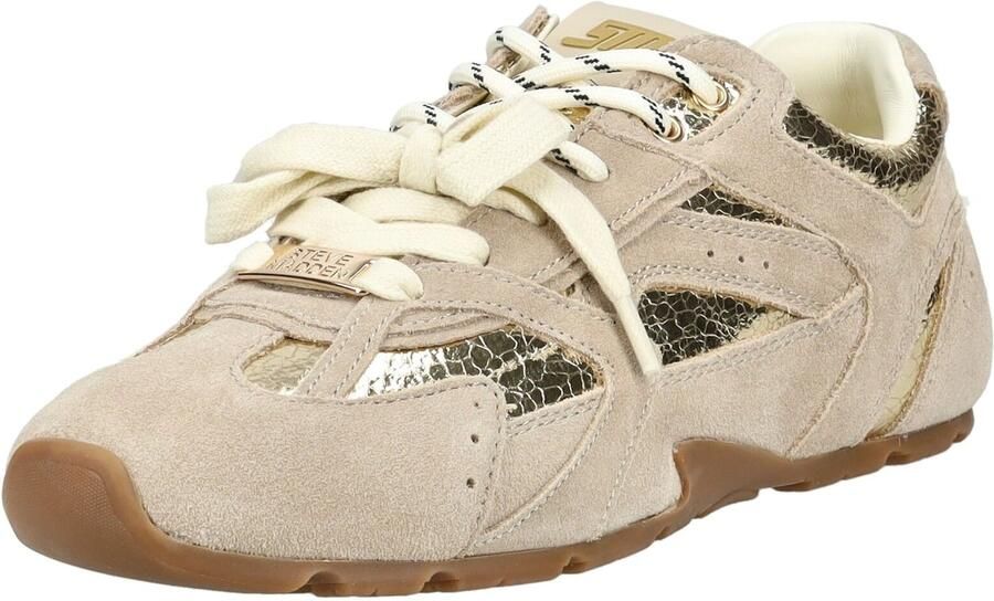 Steve Madden Asiel suède sneakers taupe goud - Foto 7