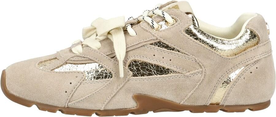Steve Madden Asiel suède sneakers taupe goud - Foto 6