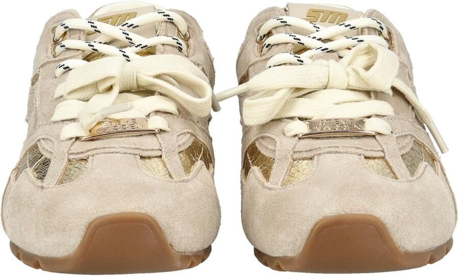 Steve Madden Asiel suède sneakers taupe goud - Foto 9