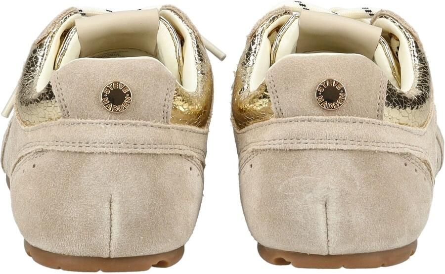Steve Madden Asiel suède sneakers taupe goud - Foto 5