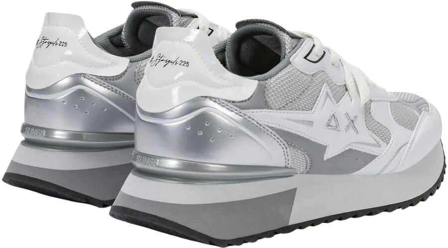 SUN68 Sneakers laag 'Stargirl Glow Sneakers in PU and Mesh' wit - Foto 4