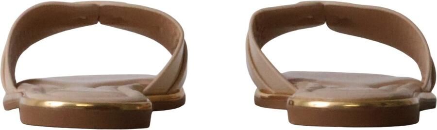 Super Mode Muiltjes 'Flache Pantoletten zum Hineinschlüpfen' beige - Foto 4
