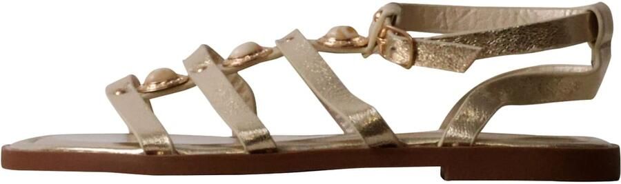Super Mode Sandaal 'Flache Riemchensandalen von Joalice' goud - Foto 4