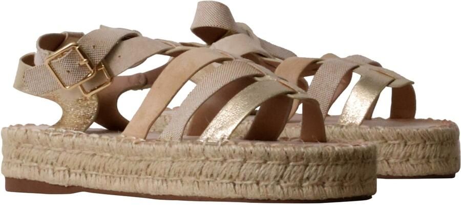 Super Mode Sandaal 'Flache Riemchensandalen von Joalice' goud - Foto 5