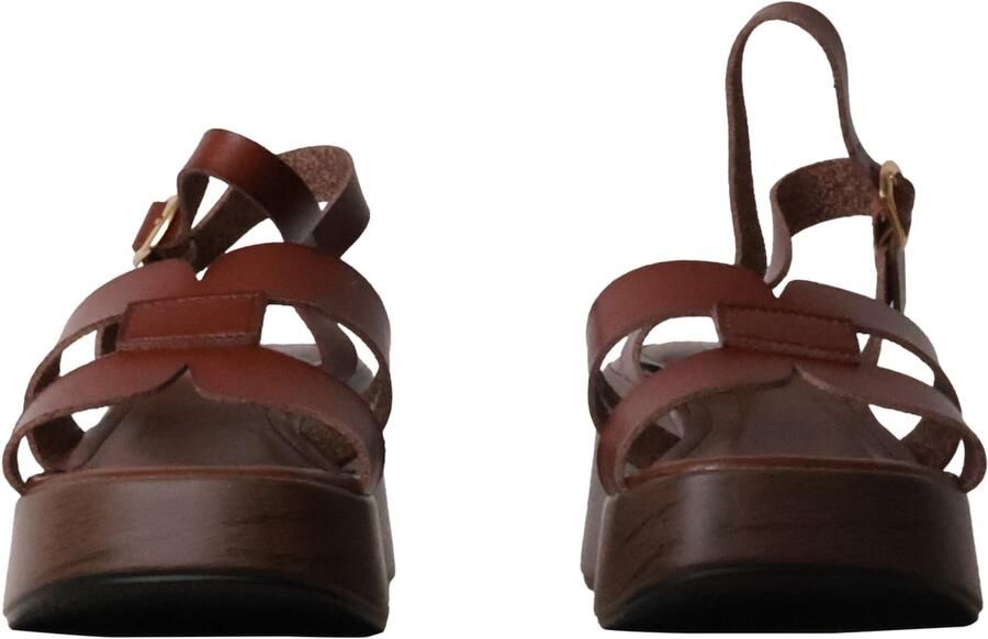 Super Mode Sandaal 'Hohe Riemchensandalen von R and BE' bruin - Foto 5