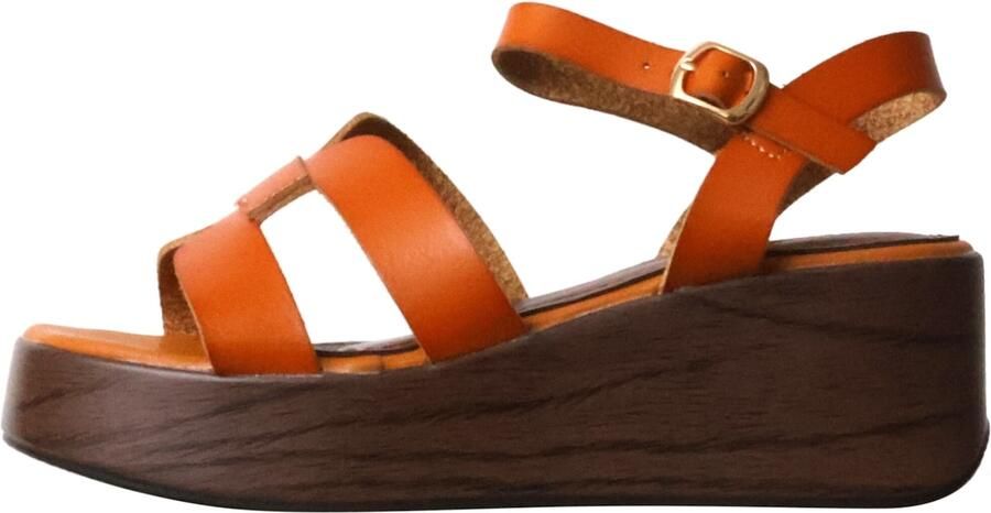 Super Mode Sandaal 'Hohe Riemchensandalen von R and BE' oranje - Foto 3