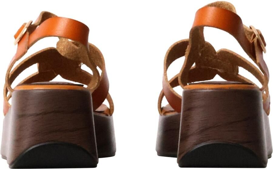 Super Mode Sandaal 'Hohe Riemchensandalen von R and BE' oranje - Foto 4