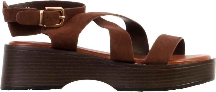 Super Mode Sandaal 'Joalice Sandalen mit Keilabsatz zum Hineinschlüpfen' bruin - Foto 4