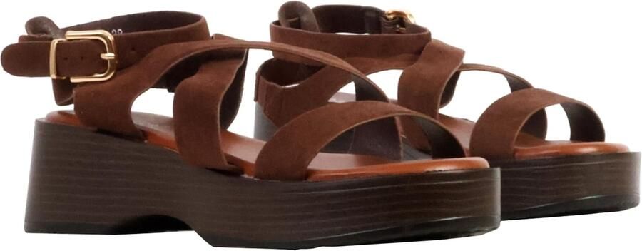 Super Mode Sandaal 'Joalice Sandalen mit Keilabsatz zum Hineinschlüpfen' mokka - Foto 8