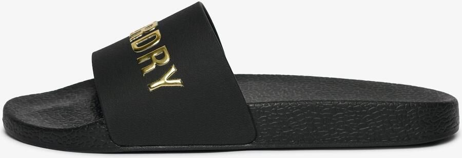Superdry Premium Metallic Pool Sliders Relaxed Pasvorm Dames Slippers