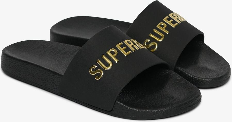 Superdry Premium Metallic Pool Sliders Relaxed Pasvorm Dames Slippers - Foto 6