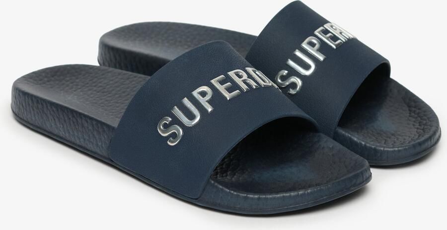 Superdry Premium Metallic Pool Sliders Relaxed Pasvorm Dames Slippers - Foto 5