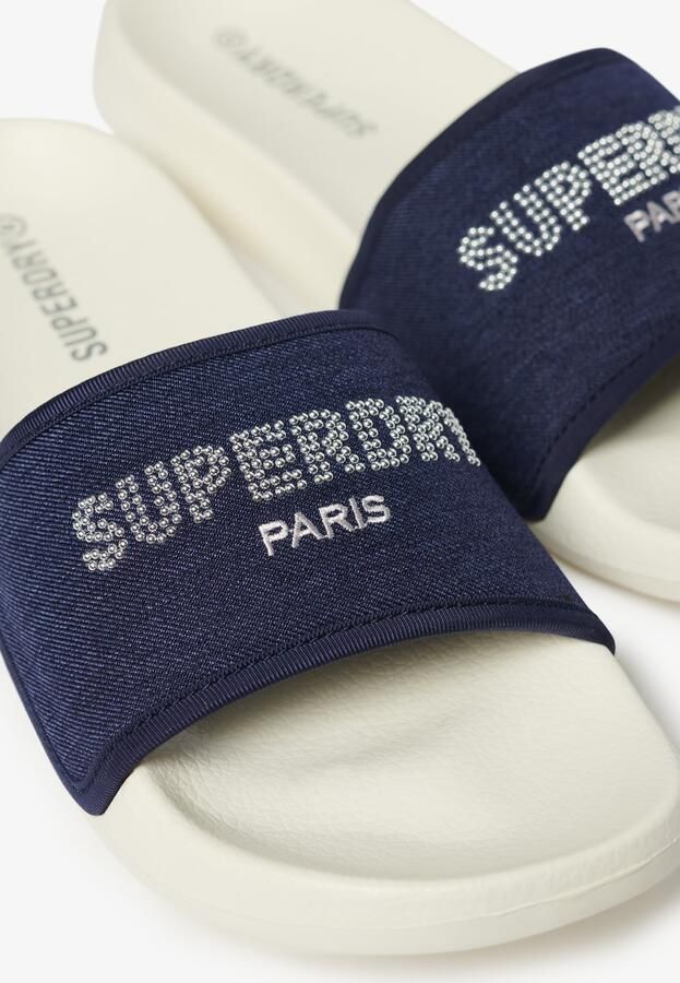 Superdry Luxe badslippers met glittersteentjes Dames Slippers - Foto 5