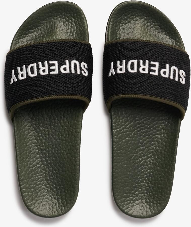 Superdry & Co Muiltjes olijfgroen zwart wit - Foto 2