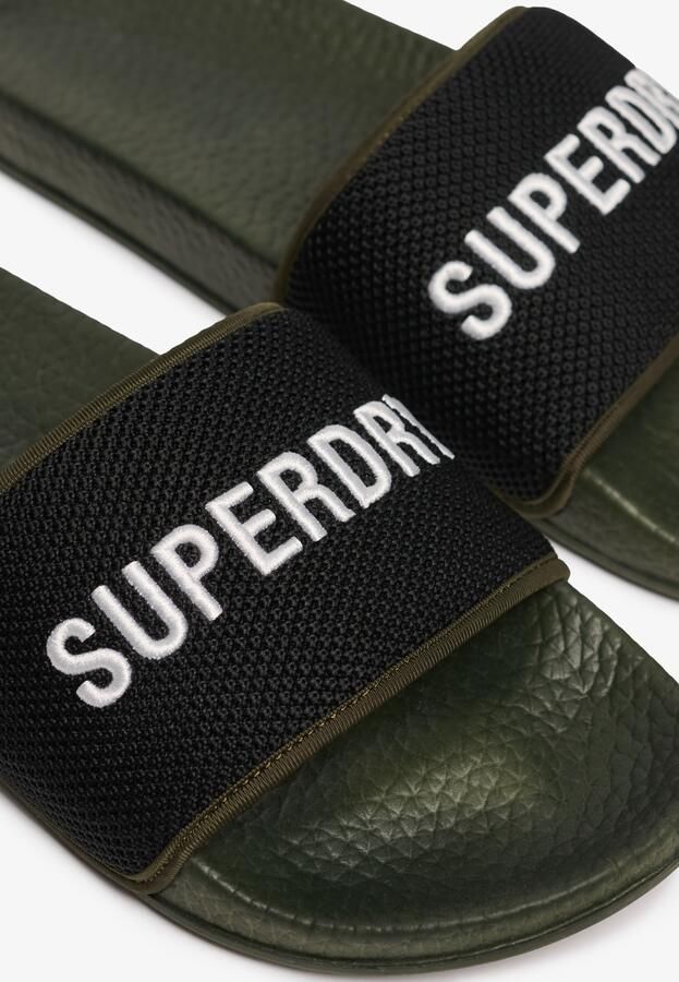 Superdry & Co Muiltjes olijfgroen zwart wit - Foto 3