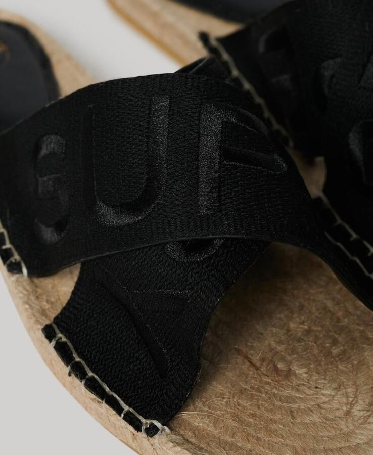 Superdry Espadrille slippers met gekruiste bandjes Dames - Foto 2