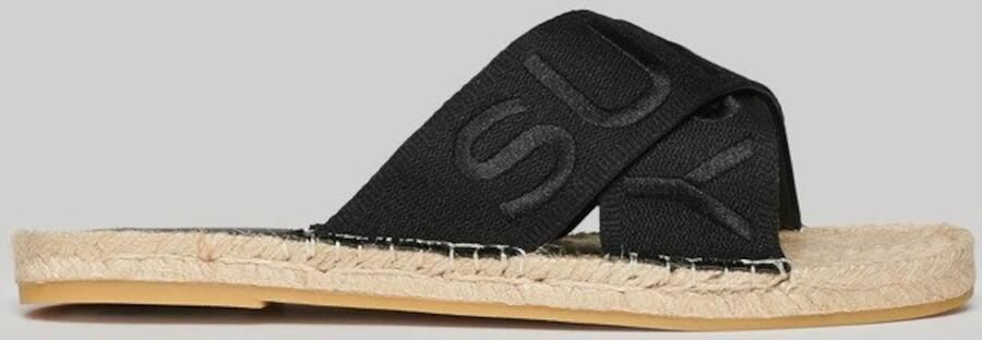 Superdry Espadrille slippers met gekruiste bandjes Dames - Foto 6