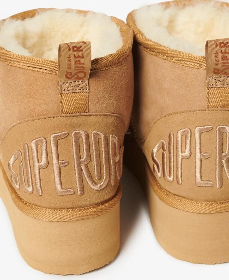 Superdry Suède Sherpa laarsjes met plateauzool Dames Laarzen - Foto 5