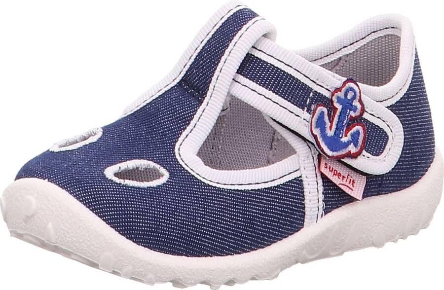 Comfortabele jongens sloffen blauw klittenband flexibele zool - Foto 2
