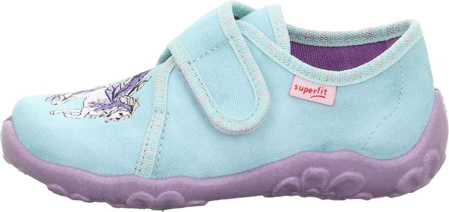 SUPERFIT Huisschoenen 'BONNY' turquoise lavendel zwart wit - Foto 2