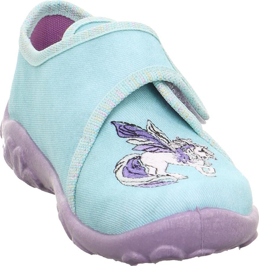 SUPERFIT Huisschoenen 'BONNY' turquoise lavendel zwart wit - Foto 3
