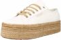 Superga 2790 Drill Denim Rope Lage sneakers Dames Beige - Thumbnail 3