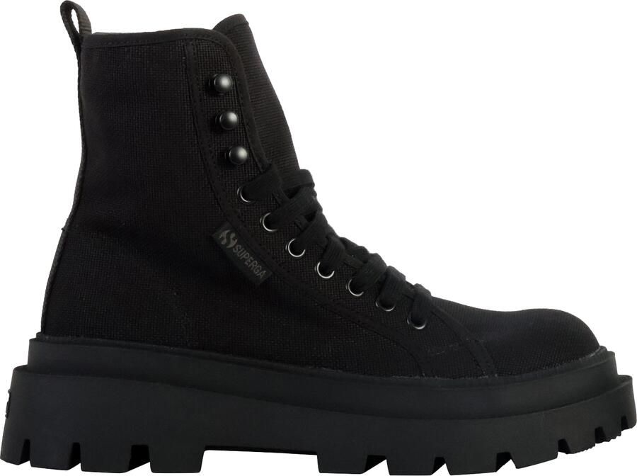 SUPERGA Enkellaarsje 'Alpina Apex High Vegan Schnürstiefelette' zwart