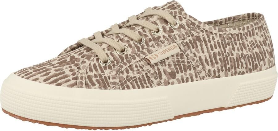 SUPERGA Sneakers laag ' 2750 Jaguar Print ' chamois mokka