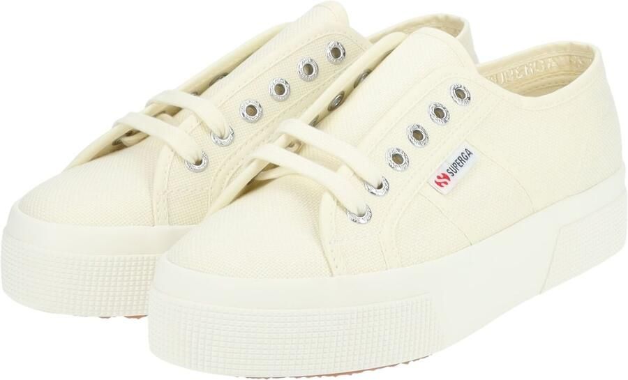 Superga Lage sneakers met veters en plateauzool - Foto 10