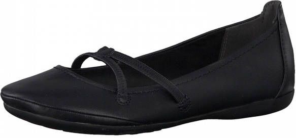 Tamaris Caterina Ballerina Dames Zwart - Schoenen.nl