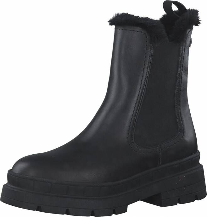 TAMARIS Leren Enkellaarsje warme voering zwart - Foto 4