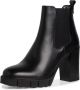 Tamaris Zwarte leren Chelsea laars met 6 cm hak Black Dames - Thumbnail 6