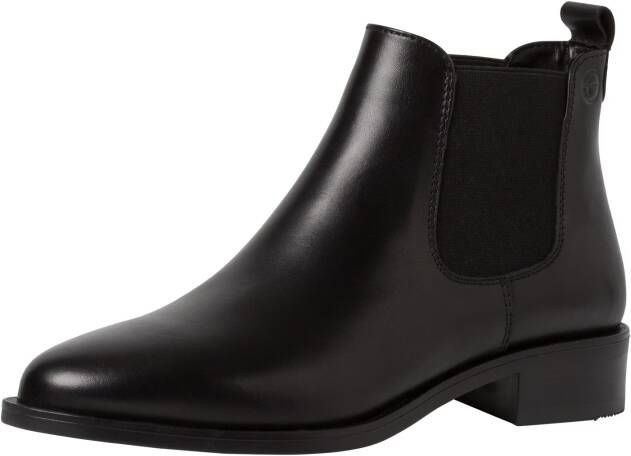 Tamaris Chelsea boots van leer met label in reliëf - Foto 5